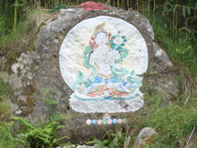 Buddha on a rock