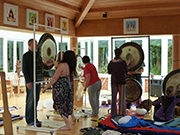 A wide range of gongs will be available during the residential for participants to usea